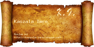 Kaszala Imre névjegykártya