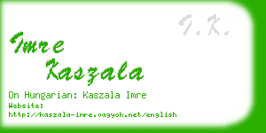 imre kaszala business card